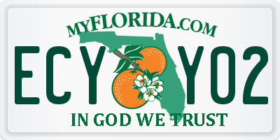 FL license plate ECYY02