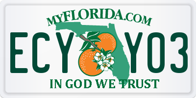 FL license plate ECYY03