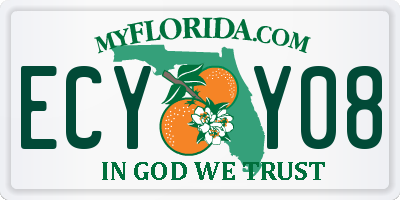FL license plate ECYY08