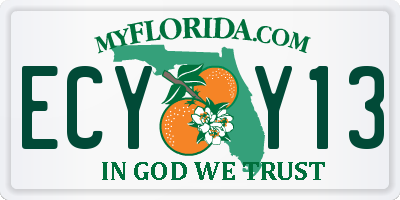 FL license plate ECYY13