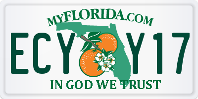 FL license plate ECYY17