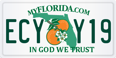 FL license plate ECYY19