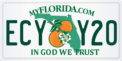 FL license plate ECYY20