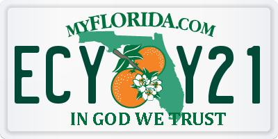 FL license plate ECYY21