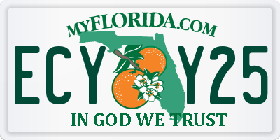 FL license plate ECYY25