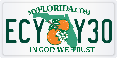 FL license plate ECYY30