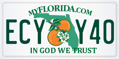 FL license plate ECYY40