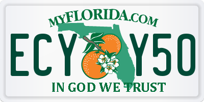 FL license plate ECYY50
