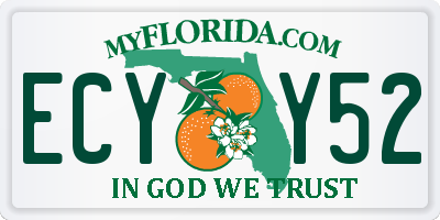 FL license plate ECYY52