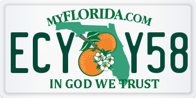 FL license plate ECYY58