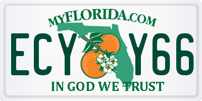 FL license plate ECYY66