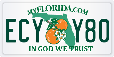 FL license plate ECYY80