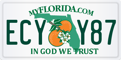 FL license plate ECYY87