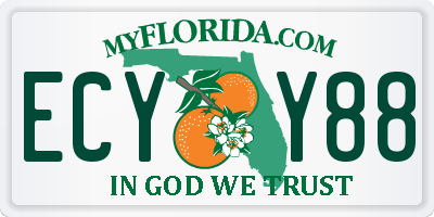 FL license plate ECYY88
