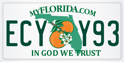 FL license plate ECYY93