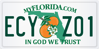 FL license plate ECYZ01