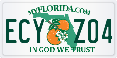 FL license plate ECYZ04