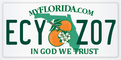 FL license plate ECYZ07