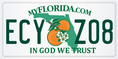 FL license plate ECYZ08