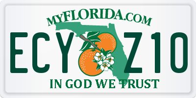 FL license plate ECYZ10