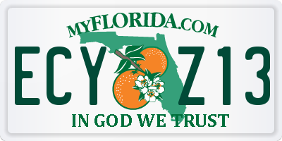 FL license plate ECYZ13