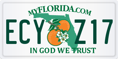 FL license plate ECYZ17