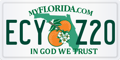 FL license plate ECYZ20