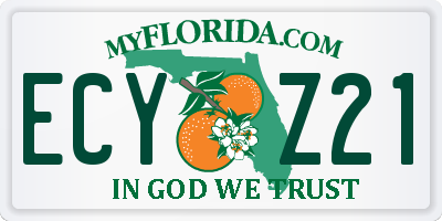 FL license plate ECYZ21