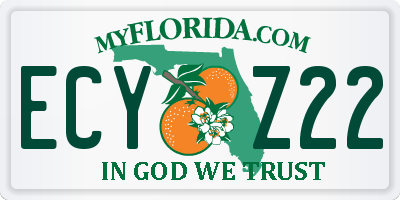 FL license plate ECYZ22