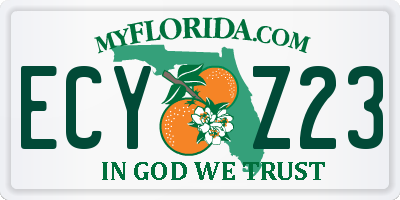 FL license plate ECYZ23