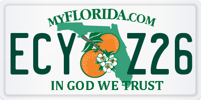 FL license plate ECYZ26