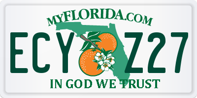 FL license plate ECYZ27