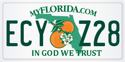 FL license plate ECYZ28