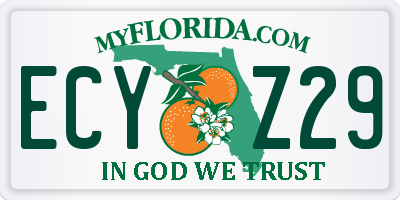 FL license plate ECYZ29