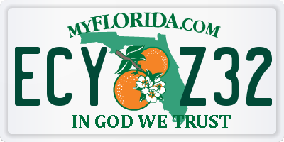 FL license plate ECYZ32