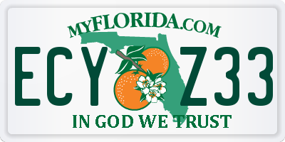 FL license plate ECYZ33