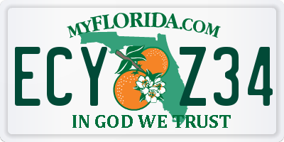 FL license plate ECYZ34