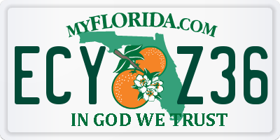 FL license plate ECYZ36