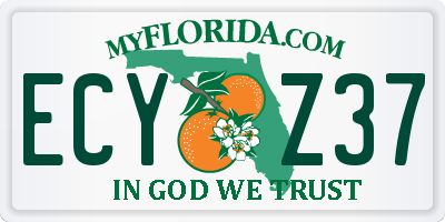 FL license plate ECYZ37