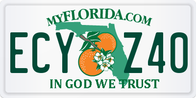 FL license plate ECYZ40