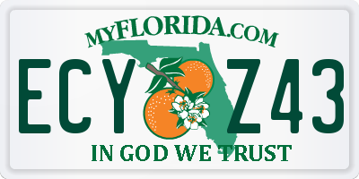 FL license plate ECYZ43