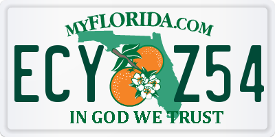 FL license plate ECYZ54