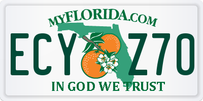 FL license plate ECYZ70