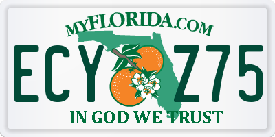 FL license plate ECYZ75