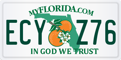 FL license plate ECYZ76