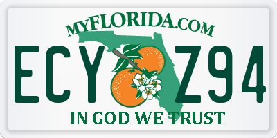 FL license plate ECYZ94