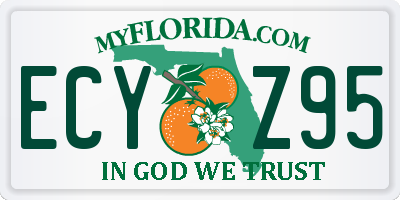 FL license plate ECYZ95