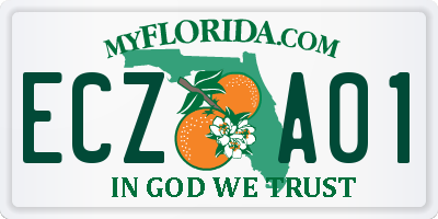 FL license plate ECZA01