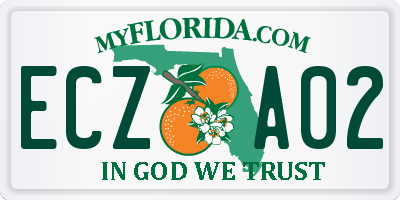 FL license plate ECZA02