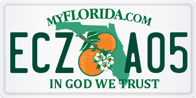 FL license plate ECZA05